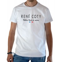 T-shirt OSS 117 René Coty notre Raïs à nous blanc
