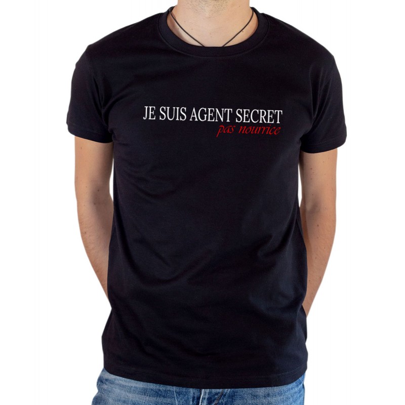 T-shirt OSS 117 Je suis agent secret noir