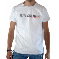 T-shirt OSS 117 Je suis agent secret blanc