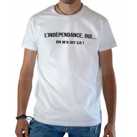 T-shirt OSS 117 l'indépendance oui on m'a dit ça blanc