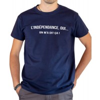 T-shirt OSS 117 l'indépendance oui on m'a dit ça bleu