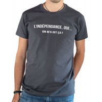 T-shirt OSS 117 l'indépendance oui on m'a dit ça gris