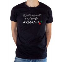 T-shirt Il faut absolument que j'appelle Armand OSS 117 noir